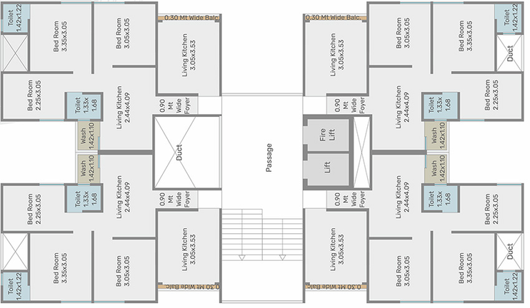 Floor Plan of Sundaram Highlife in Waghodia Road, Vadodara - Image 263306