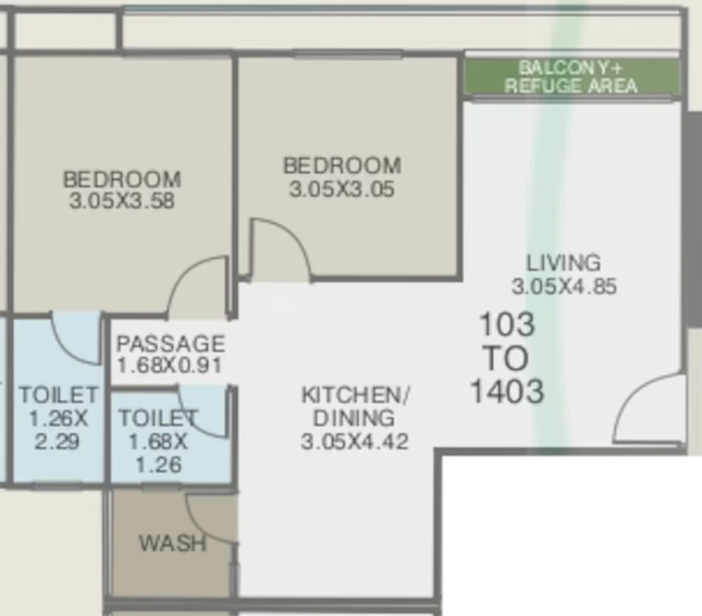 2 BHK Flat in Sundaram Park in Soma Talav, Vadodara - Image 850120