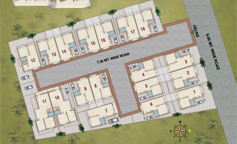 Master Plan of Yogi Neelkanth Bungalows in Old Padra Road, Vadodara - Image 263495