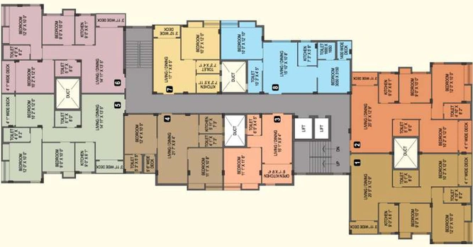 Floor Plan of Martin Royal Signature in Jessore Road, Kolkata - Image 257783