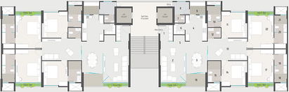 Floor Plan of Sairuchi Paramount in Khanpur, Vadodara - Image 262635