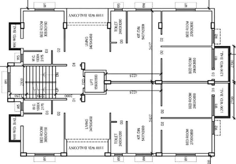 Floor Plan of Shree Elina in New Town, Kolkata - Image 258101