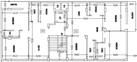 Floor Plan of Shree Sai Ram Apartment in New Town, Kolkata - Image 258265