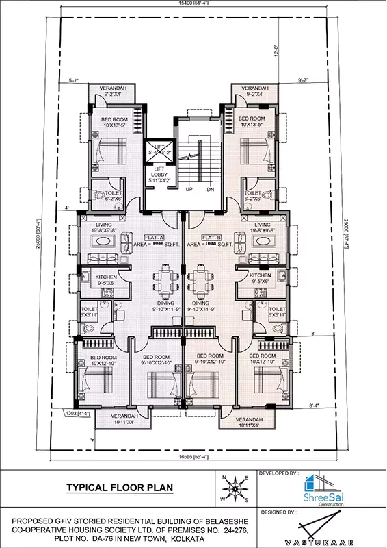 Floor Plan of Shree Belasheshe Co Housing Society in New Town, Kolkata - Image 258078