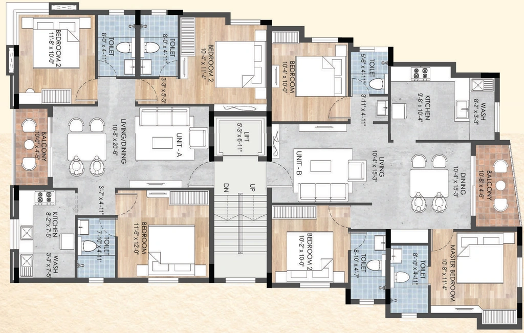 Floor Plan of Akshaya Dwaraka in Royapettah, Chennai - Image 345607