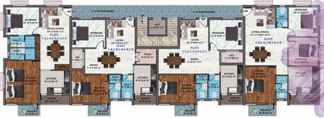 Floor Plan of Poomalai Vasantham in Thiruvanmiyur, Chennai - Image 251511