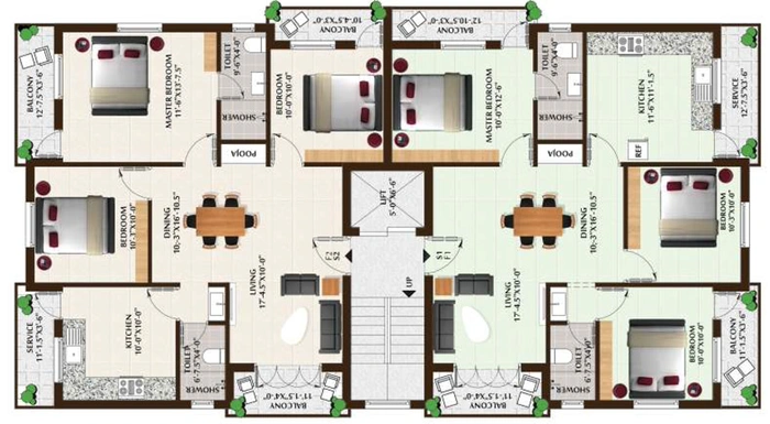 Floor Plan of Poomalai Krishnaashree in Palavakkam, Chennai - Image 251625