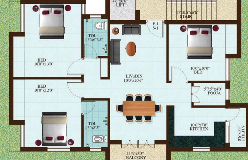 3 BHK Flat in Poomalai Ksharaa in Madipakkam, Chennai - Image 846181