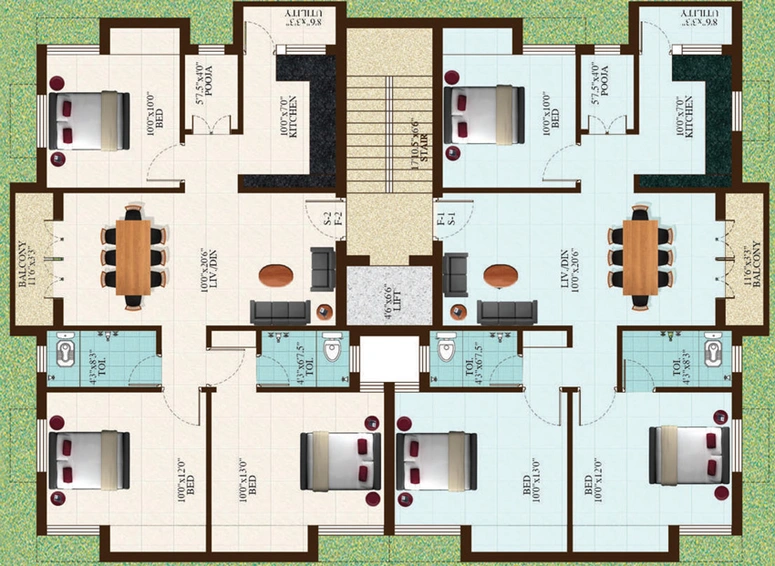 Floor Plan of Poomalai Ksharaa in Madipakkam, Chennai - Image 251669