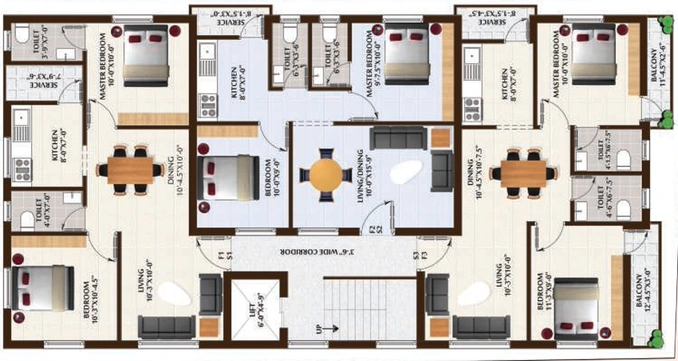 Floor Plan of Poomalai Aksharaa 2 in Perungudi, Chennai - Image 251916