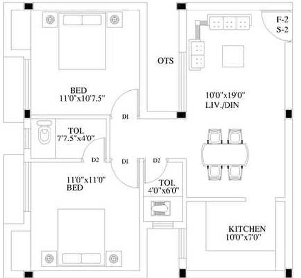 2 BHK Flat in Poomalai Santosh Pearls in Palavakkam, Chennai - Image 846439