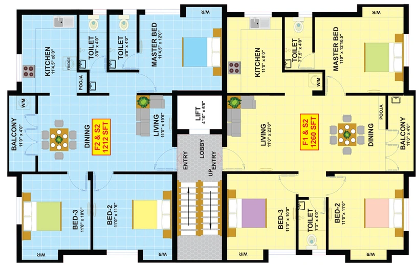Floor Plan of Eeshani Anantham in Keelkattalai, Chennai - Image 248433