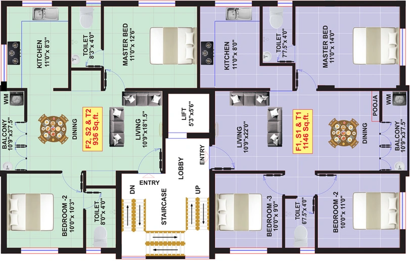 Floor Plan of Eeshani Shambhavi in Chromepet, Chennai - Image 248569