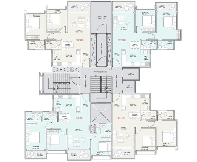 Floor Plan of Kundan Espacio in Balewadi, Pune - Image 10399
