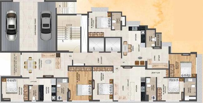 Floor Plan of Metro Nakshatra in Chembur East, Mumbai - Image 34332