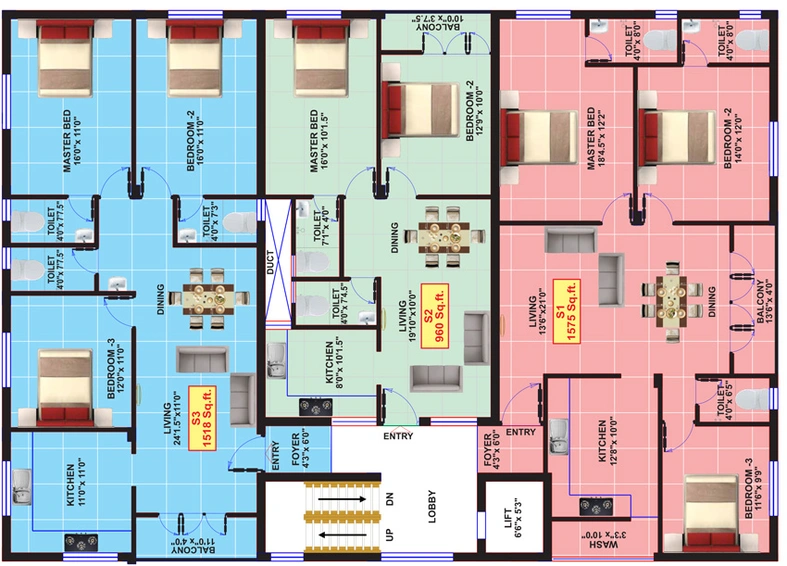 Floor Plan of Eeshani Rama Jayam in Madipakkam, Chennai - Image 248810
