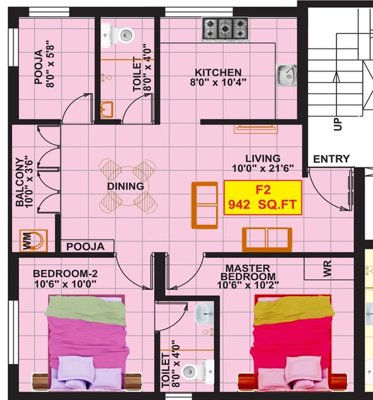 2 BHK Flat in Eeshani Sri Lakshmi Nivasam in Madipakkam, Chennai - Image 844603
