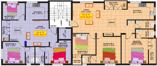 Floor Plan of Eeshani Sri Lakshmi Nivasam in Madipakkam, Chennai - Image 248923