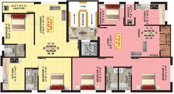 Floor Plan of Eeshani Nimisha in Madipakkam, Chennai - Image 249058