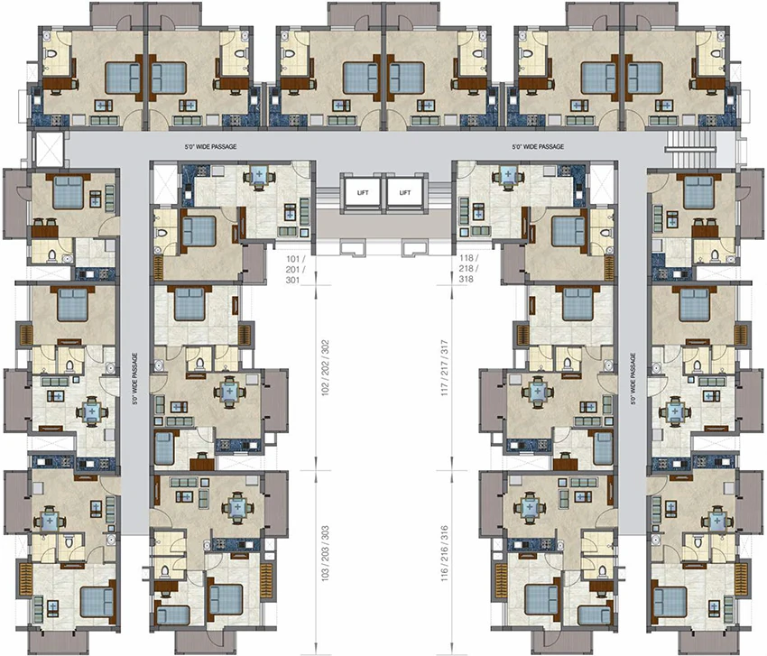 Floor Plan of Doshi Euphoria in Perungudi, Chennai - Image 334587
