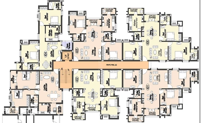 Floor Plan of Doshi Etopia 2 in Perungudi, Chennai - Image 334581