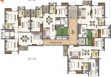 Floor Plan of Doshi Wellspring in Medavakkam, Chennai - Image 334655