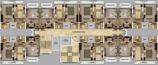 Floor Plan of JK Iris in Mira Road East, Thane - Image 1230
