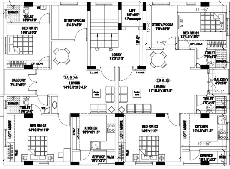 Floor Plan of Aanirudh Gem Flat in Nanganallur, Chennai - Image 269704