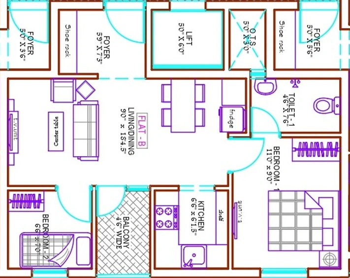 2 BHK Flat in Anirudh Ashtalakshmi in Nanganallur, Chennai - Image 852021