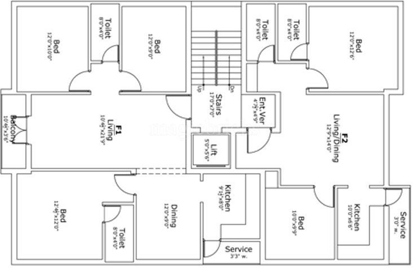 Floor Plan of Anirudh Kalpaviruksha in Alwartirunagar, Chennai - Image 270070