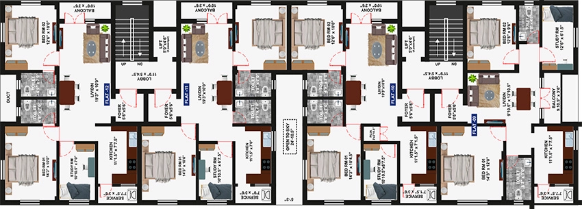 Floor Plan of Aanirudh Sri Ranga Paduka in West Mambalam, Chennai - Image 334458