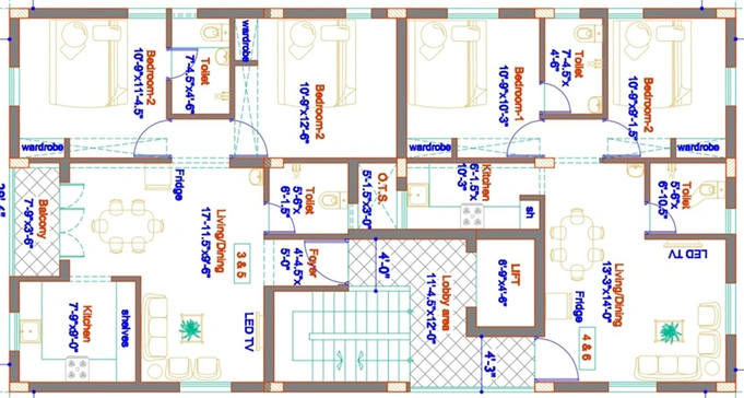 Floor Plan of Aanirudh Krishna Prabha in Nanganallur, Chennai - Image 269762