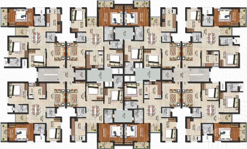 Floor Plan of Deccan Kalpavriksha in Sholinganallur, Chennai - Image 340196