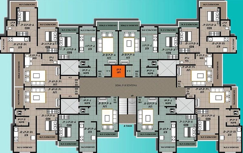 Floor Plan of Laxmi Shankar Heights Phase 3 in Ambernath West, Thane - Image 242277
