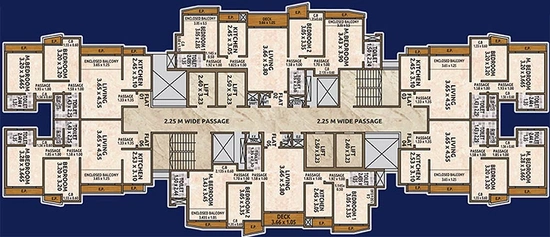 Floor Plan of Rosa Manhattan Phase 2 in Hiranandani Estate, Thane - Image 247293