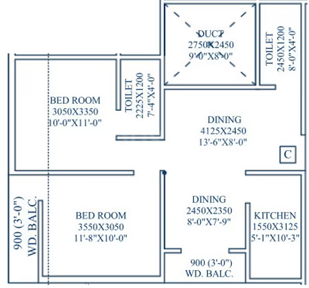 2 BHK Flat in Nirmala Orchid in Lake Town, Kolkata - Image 848320
