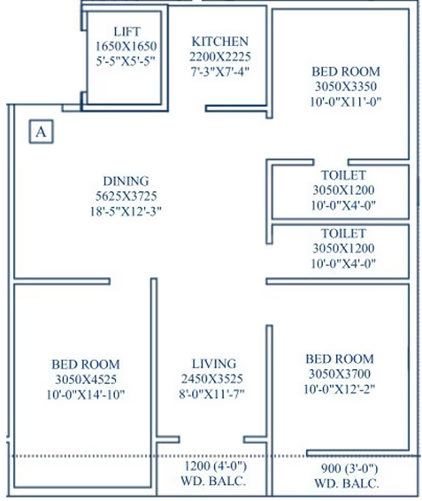 3 BHK Flat in Nirmala Orchid in Lake Town, Kolkata - Image 848322