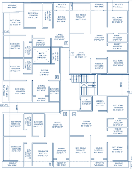 Floor Plan of Nirmala Orchid in Lake Town, Kolkata - Image 257833