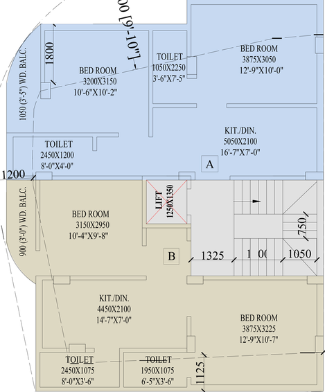 Floor Plan of Nirmala Sunshine in VIP Road, Kolkata - Image 257878