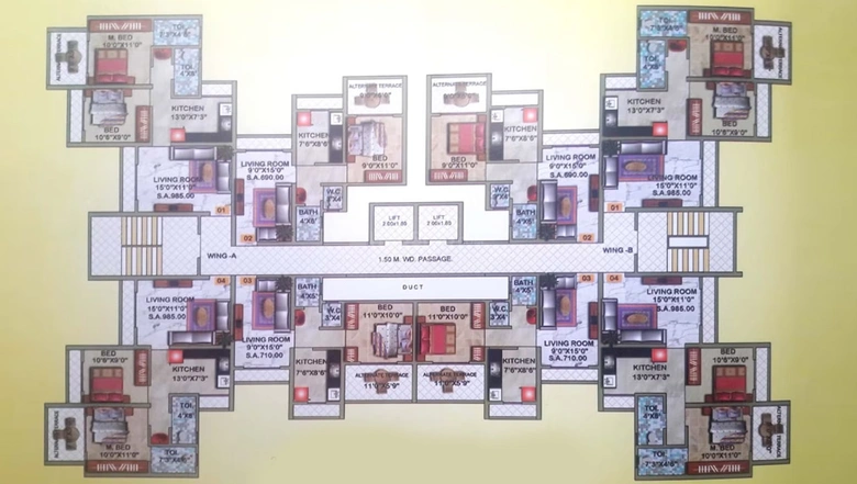 Floor Plan of Gauri Vinayak Eknath Enclave in Kalyan East, Thane - Image 232084