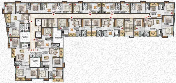 Floor Plan of Westroad Canvas in Barasat, Kolkata - Image 258365