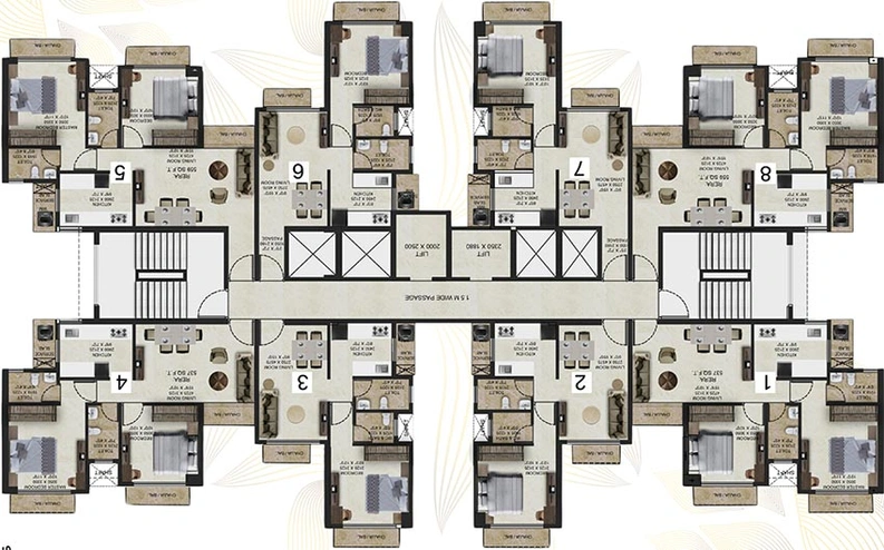 Floor Plan of Sonawane Krishna Gaondevi Crown Gold Class in Kalyan East, Thane - Image 252005