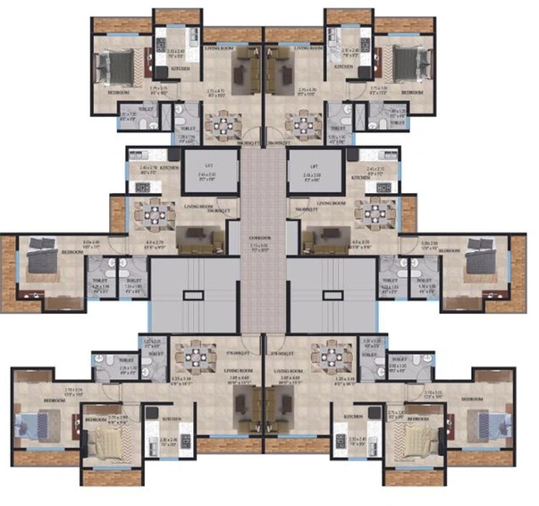Floor Plan of Sonawane Gold Crest in Dombivli, Thane - Image 252261