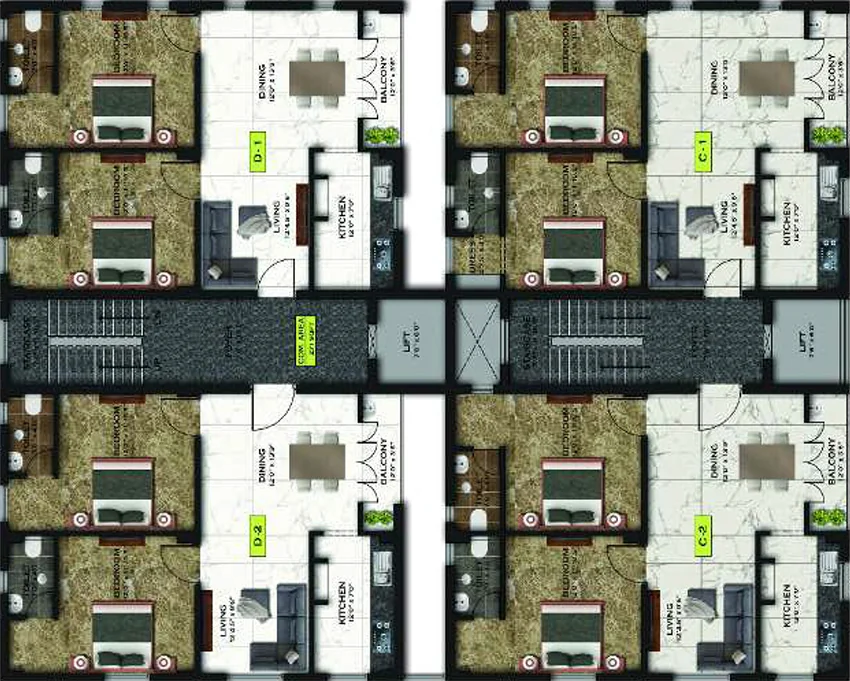 Floor Plan of Sagar Classic in Sholinganallur, Chennai - Image 338460
