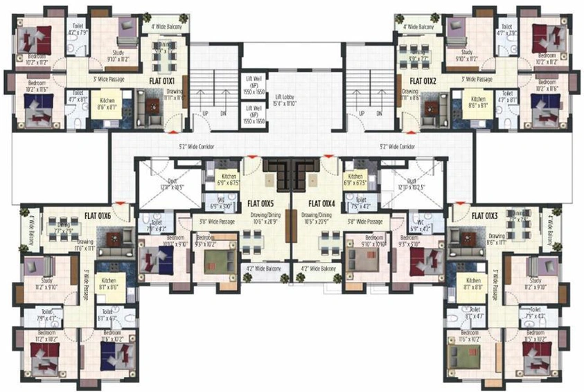 Floor Plan of Primarc Aura in Mankundu, Kolkata - Image 257953