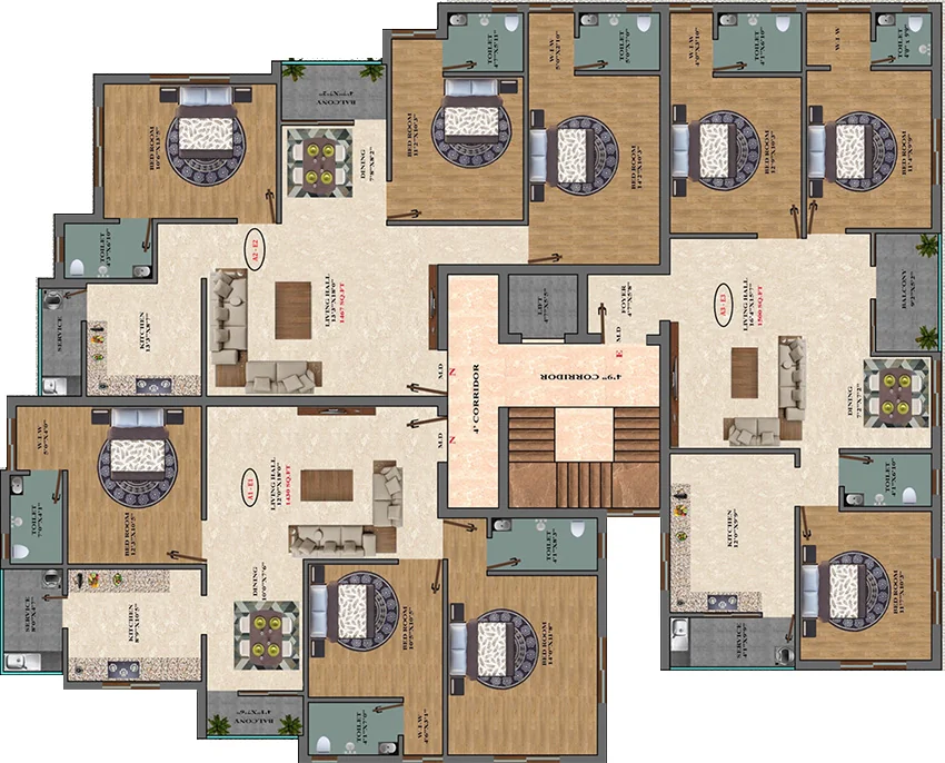 Floor Plan of Hanu Isha in Perumbakkam, Chennai - Image 335585