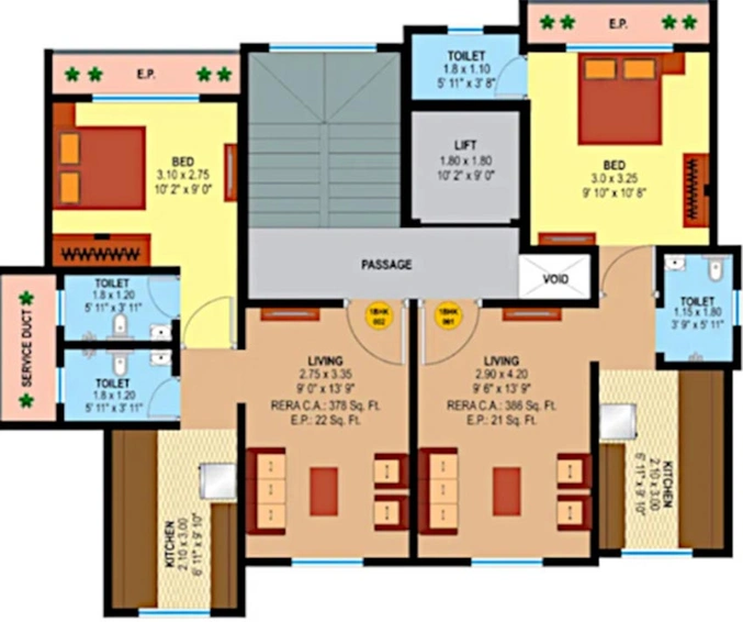 Floor Plan of Jeevan Legacy Enclave in Thane West, Thane - Image 241092