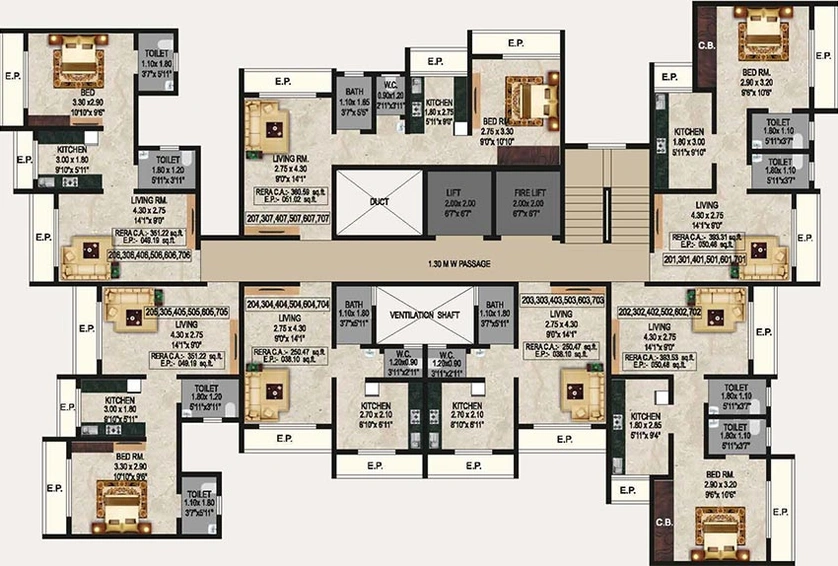 Floor Plan of Jeevan Lifespaces in Shahapur, Thane - Image 241128