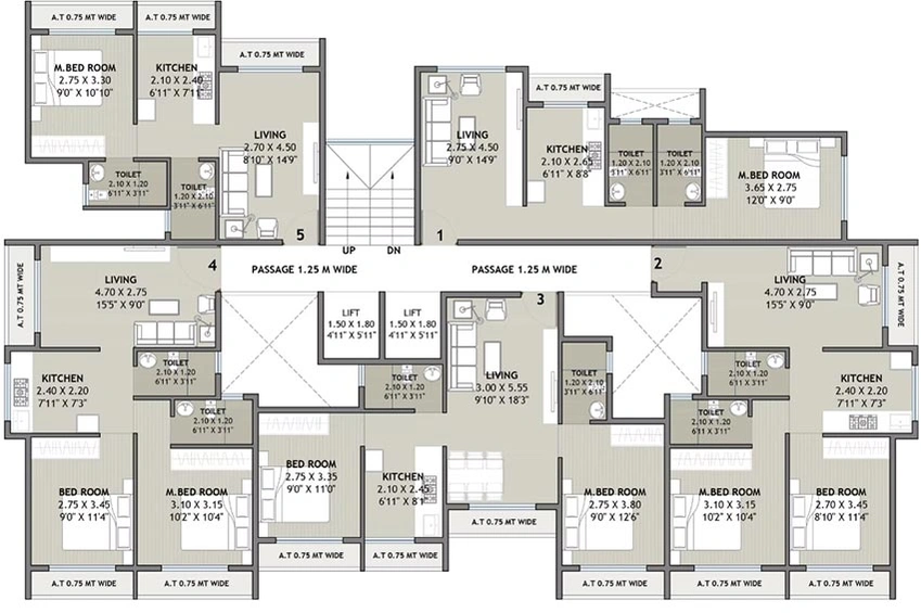Floor Plan of Marque Ram Regalia in Badlapur East, Thane - Image 242936