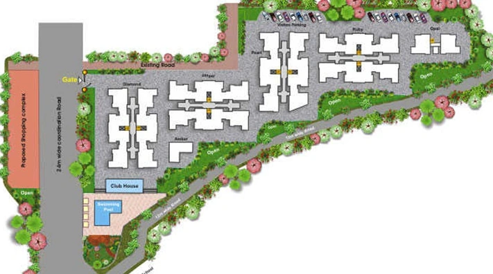 Master Plan of Siddhi Saffron City in Kolar Road, Bhopal - Image 249405